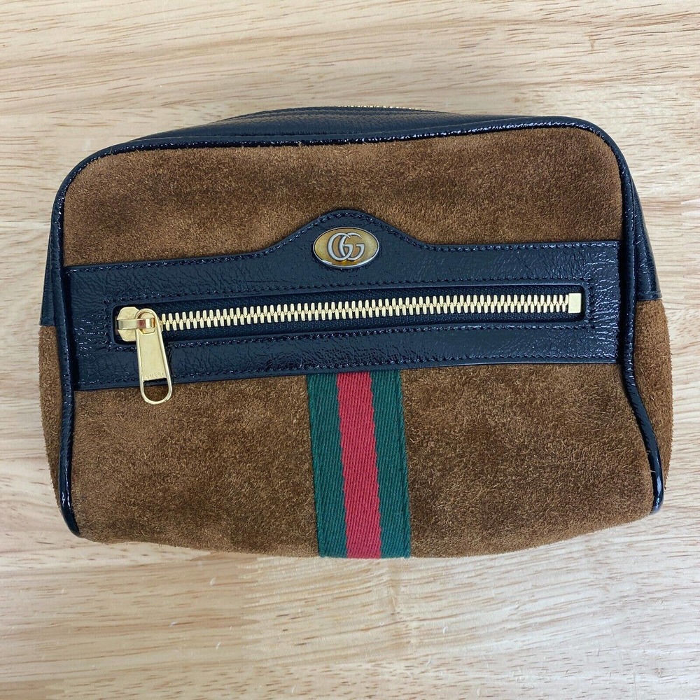 Gucci Ophidia Suede and Leather Belt Bag Crossbody Fanny Pack no dust bag